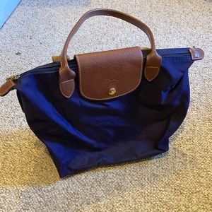 Longchamp deep purple handbag